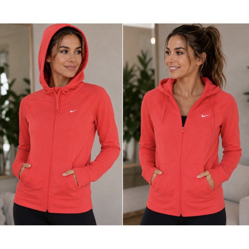 Nike Therma-Fit Full Zip Hoodie Women's XS Pink Athletic Sweatshirt